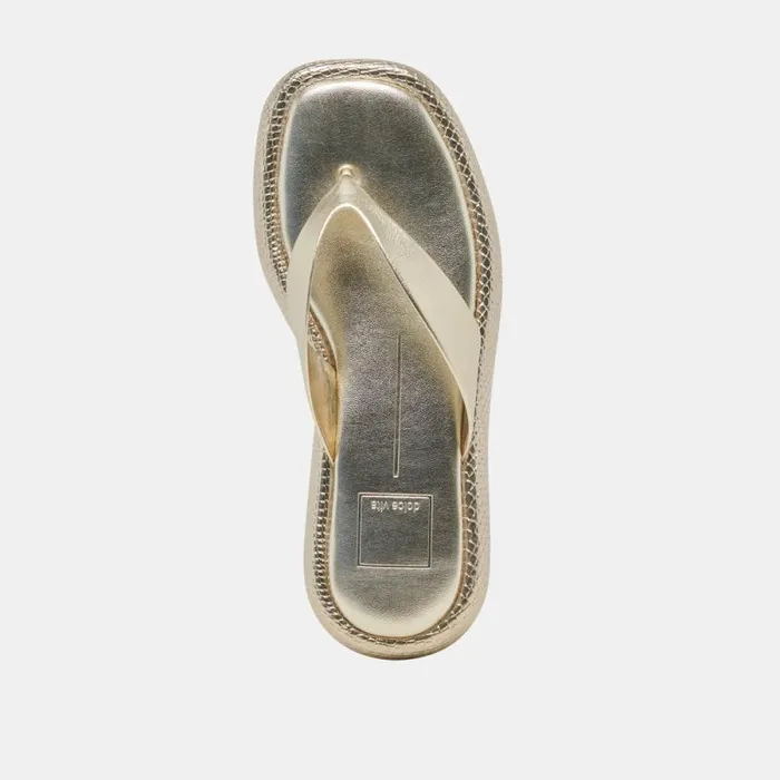 Dolce Vita Adin Sandals Platinum Distressed Leather Women Sandals