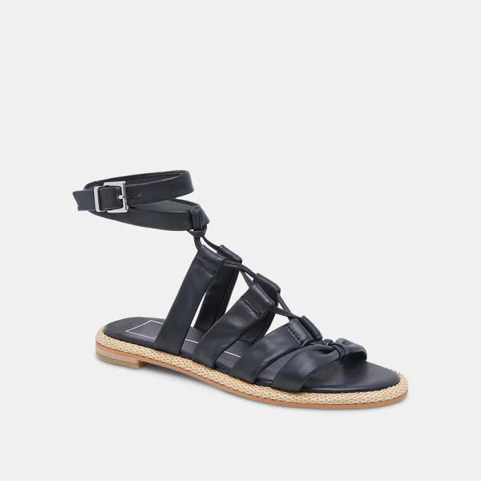 Dolce Vita Adison Sandals Black Leather Women Sandals