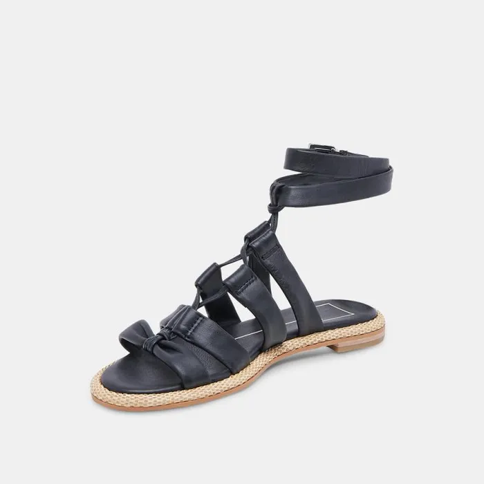Dolce Vita Adison Sandals Black Leather Women Sandals