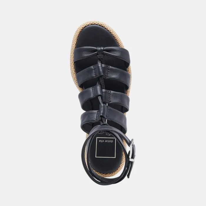 Dolce Vita Adison Sandals Black Leather Women Sandals