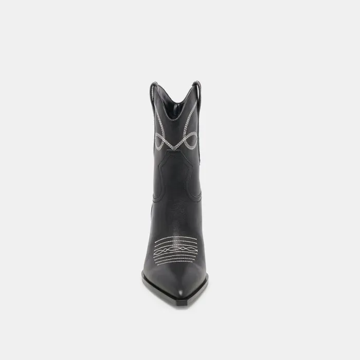 Dolce Vita Angel Booties Black White Leather Women Boots and Booties