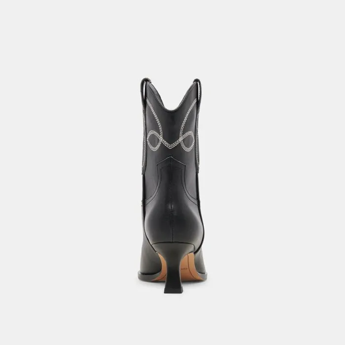 Dolce Vita Angel Booties Black White Leather Women Boots and Booties
