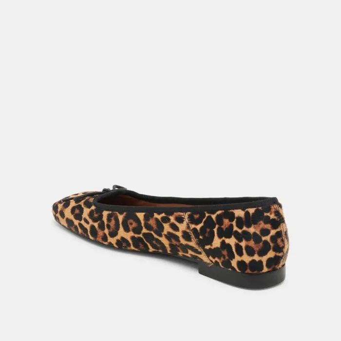 Dolce Vita Anisa Ballet Flats Dk Leopard Calf Hair Women Flats and Loafers