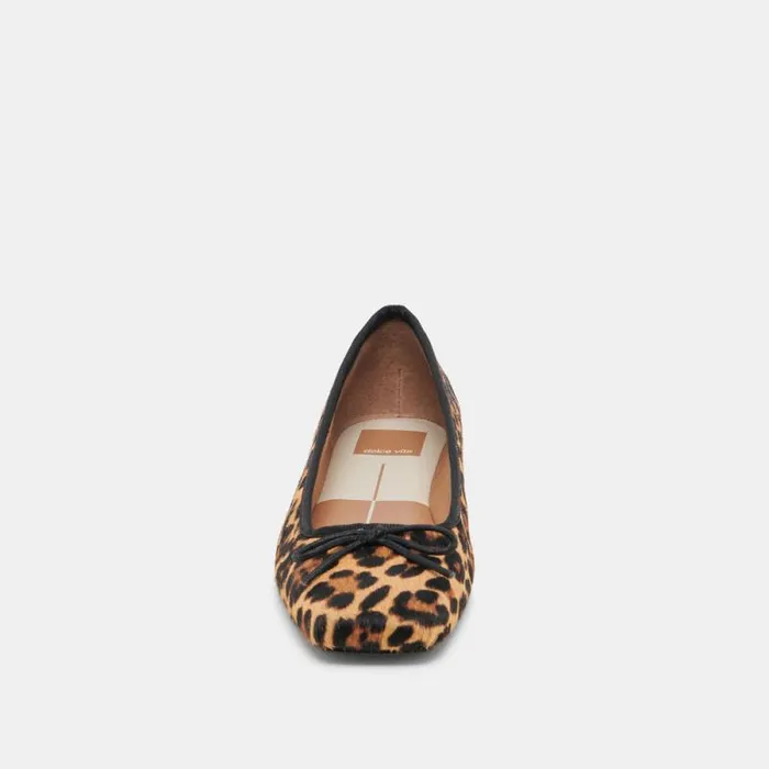 Dolce Vita Anisa Ballet Flats Dk Leopard Calf Hair Women Flats and Loafers