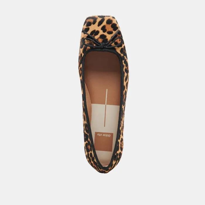 Dolce Vita Anisa Ballet Flats Dk Leopard Calf Hair Women Flats and Loafers