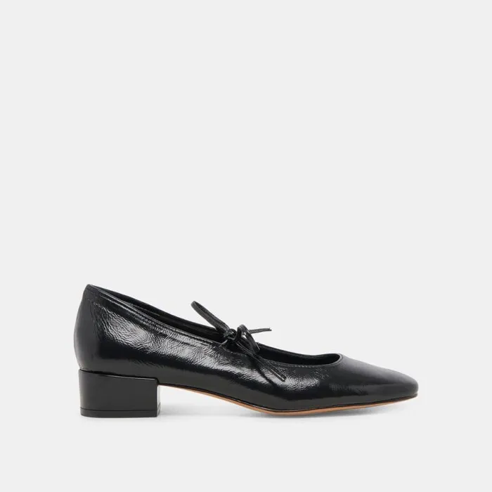 Dolce Vita Ardien Heels Midnight Crinkle Patent Women Heels