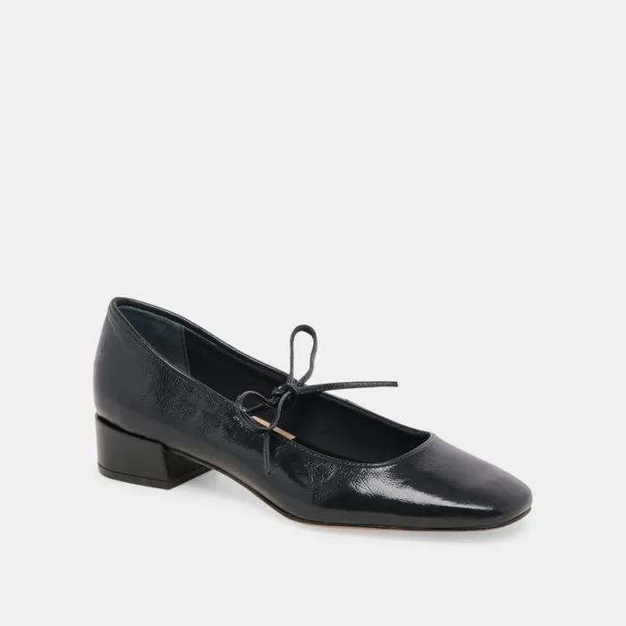 Dolce Vita Ardien Heels Midnight Crinkle Patent Women Heels