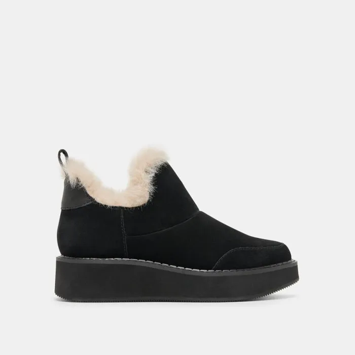 Dolce Vita Ardy Plush H2O Booties Onyx Suede Women Boots and Booties