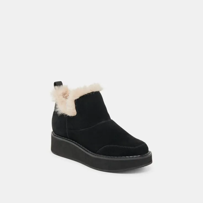 Dolce Vita Ardy Plush H2O Booties Onyx Suede Women Boots and Booties