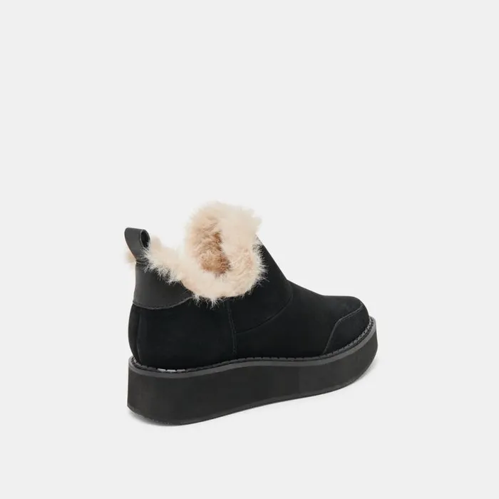 Dolce Vita Ardy Plush H2O Booties Onyx Suede Women Boots and Booties