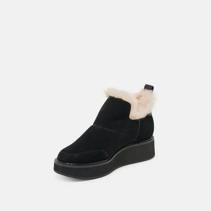 Dolce Vita Ardy Plush H2O Booties Onyx Suede Women Boots and Booties