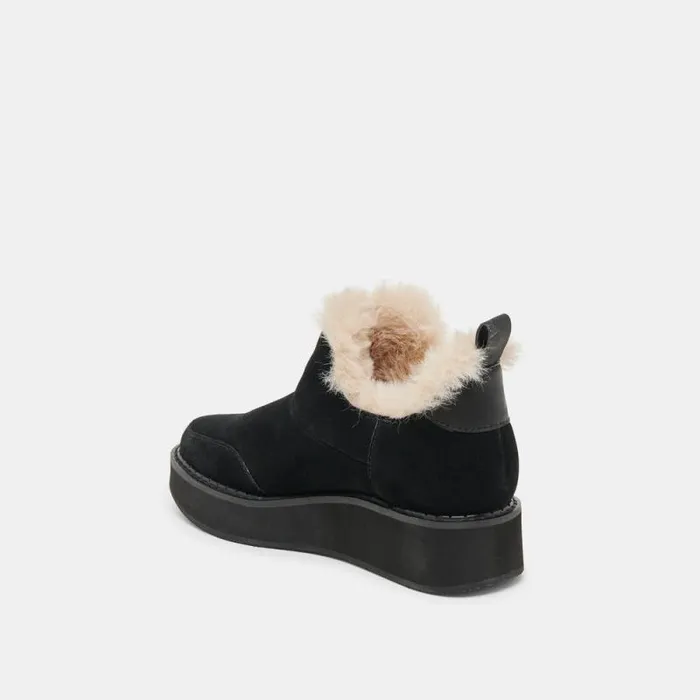 Dolce Vita Ardy Plush H2O Booties Onyx Suede Women Boots and Booties