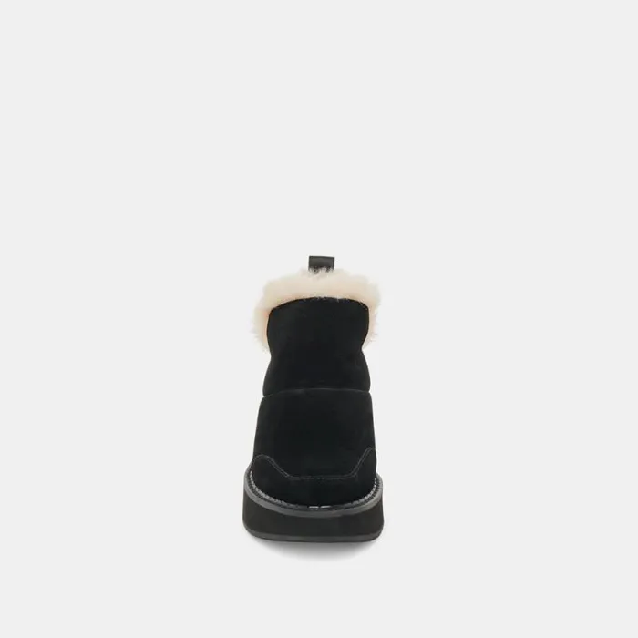 Dolce Vita Ardy Plush H2O Booties Onyx Suede Women Boots and Booties