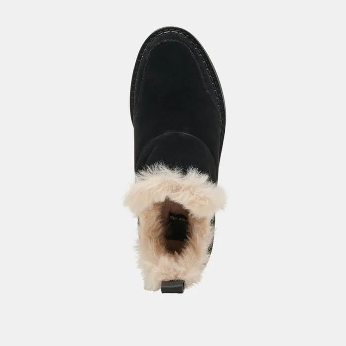 Dolce Vita Ardy Plush H2O Booties Onyx Suede Women Boots and Booties