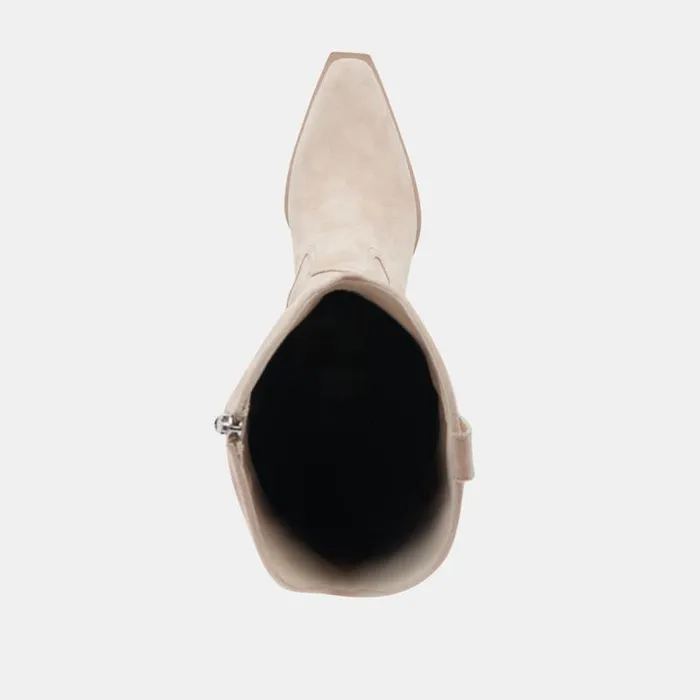 Dolce Vita Ariana Wide Calf Boots Taupe Suede Women Boots and Booties