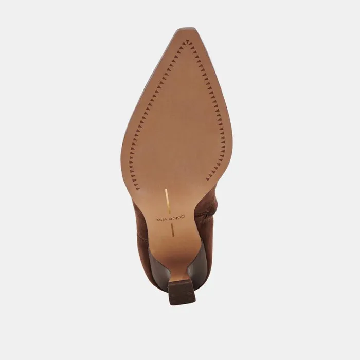 Dolce Vita Arya Boots Dk Brown Stella Suede Women Boots and Booties