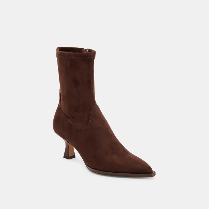 Dolce Vita Arya Boots Dk Brown Stella Suede Women Boots and Booties