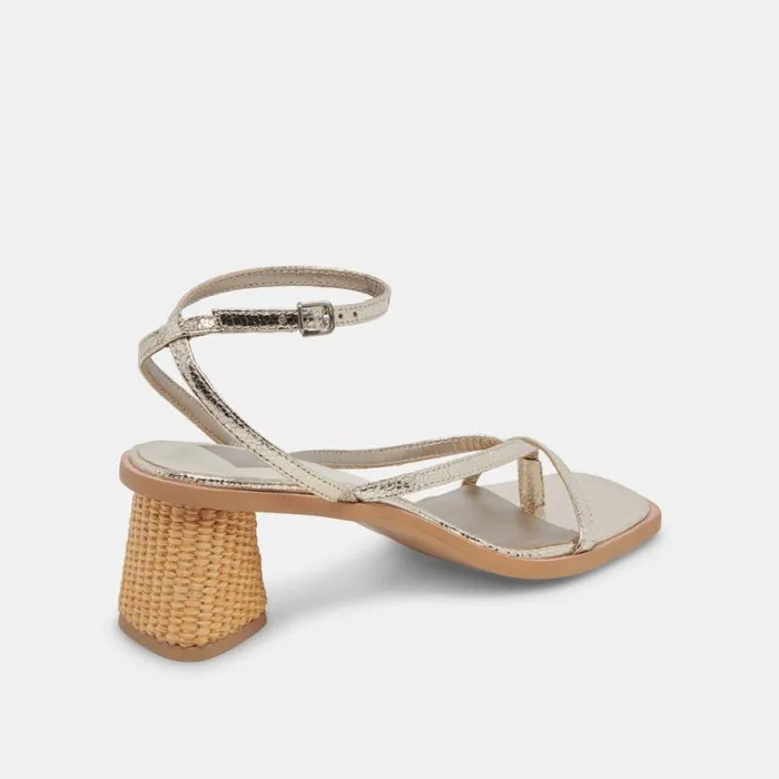 Dolce Vita Banita Sandals Light Gold Crackled Stella Women Sandals