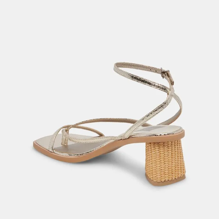 Dolce Vita Banita Sandals Light Gold Crackled Stella Women Sandals
