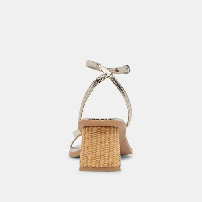 Dolce Vita Banita Sandals Light Gold Crackled Stella Women Sandals