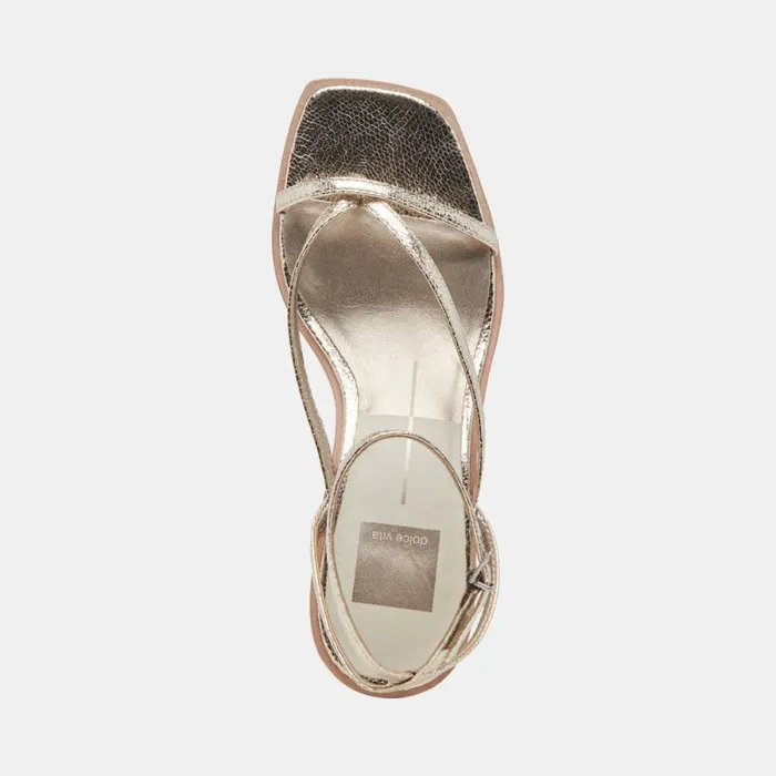 Dolce Vita Banita Sandals Light Gold Crackled Stella Women Sandals