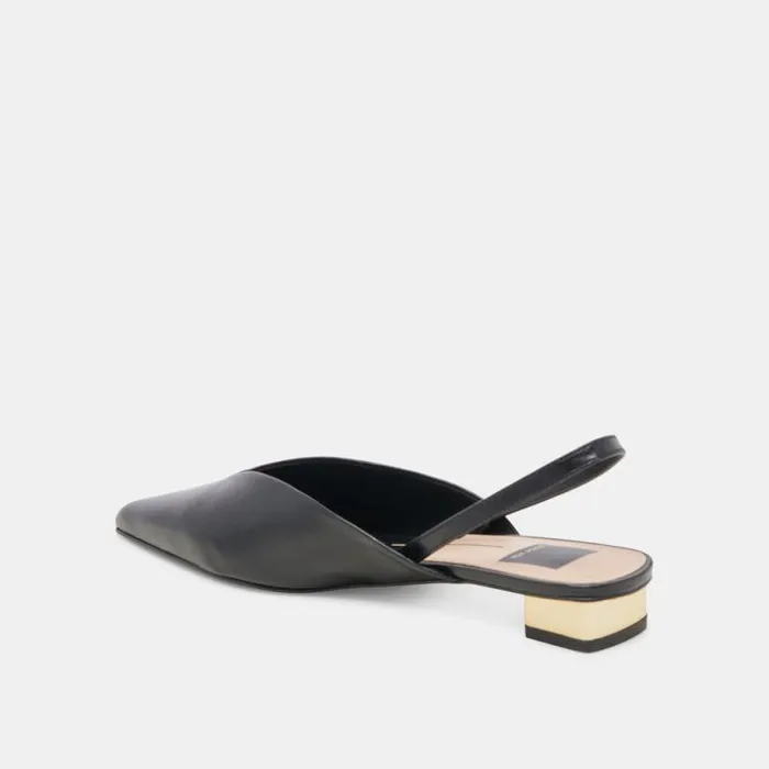 Dolce Vita Byanca Flats Black Leather Women Flats and Loafers