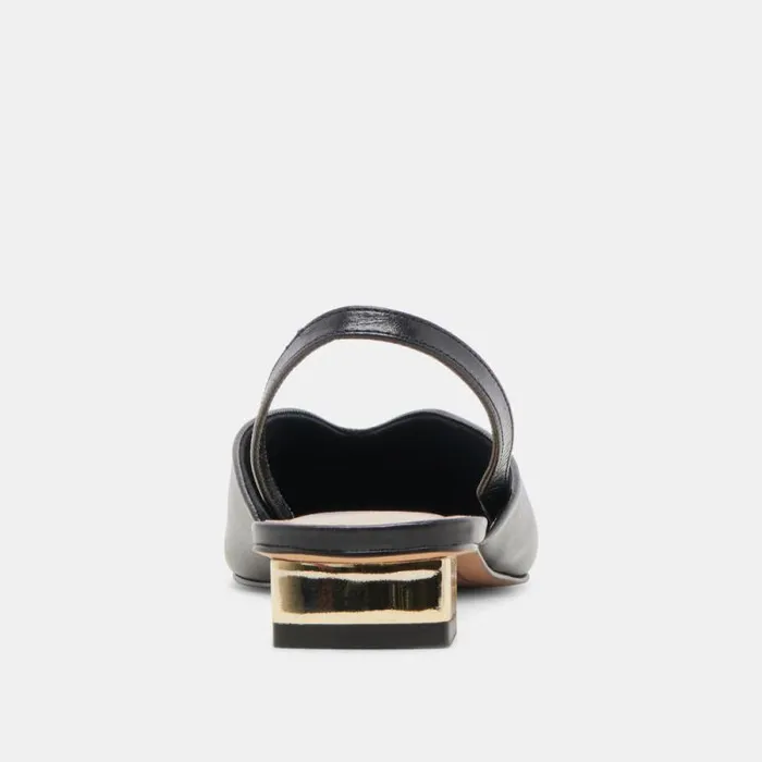 Dolce Vita Byanca Flats Black Leather Women Flats and Loafers