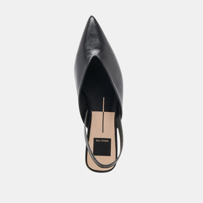 Dolce Vita Byanca Flats Black Leather Women Flats and Loafers
