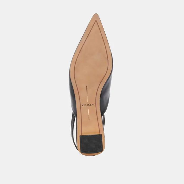 Dolce Vita Byanca Flats Black Leather Women Flats and Loafers