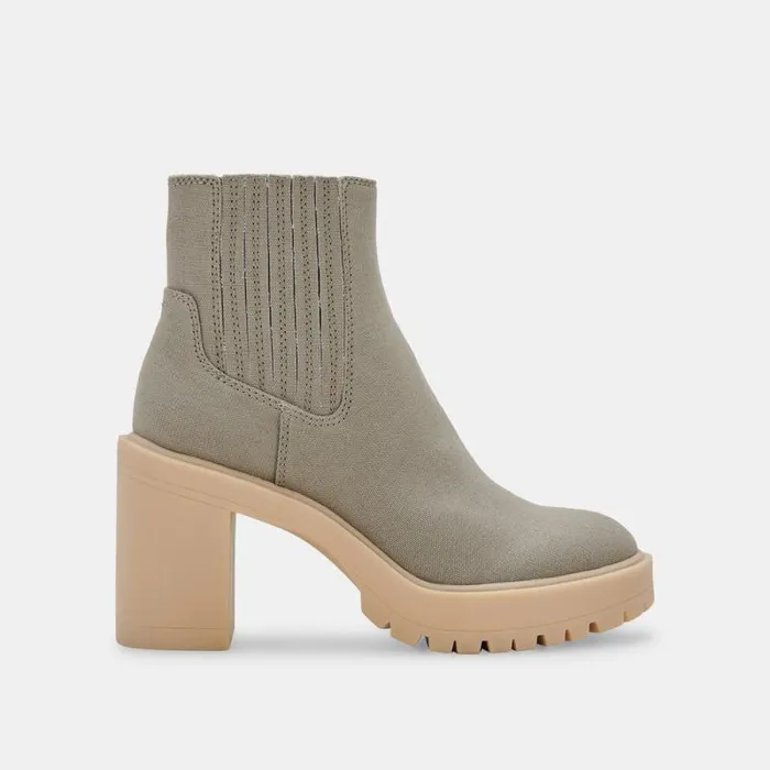 Dolce Vita Caster Booties Sage Canvas Women Boots and Booties