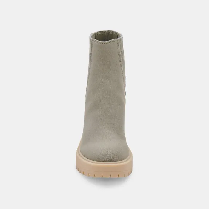 Dolce Vita Caster Booties Sage Canvas Women Boots and Booties