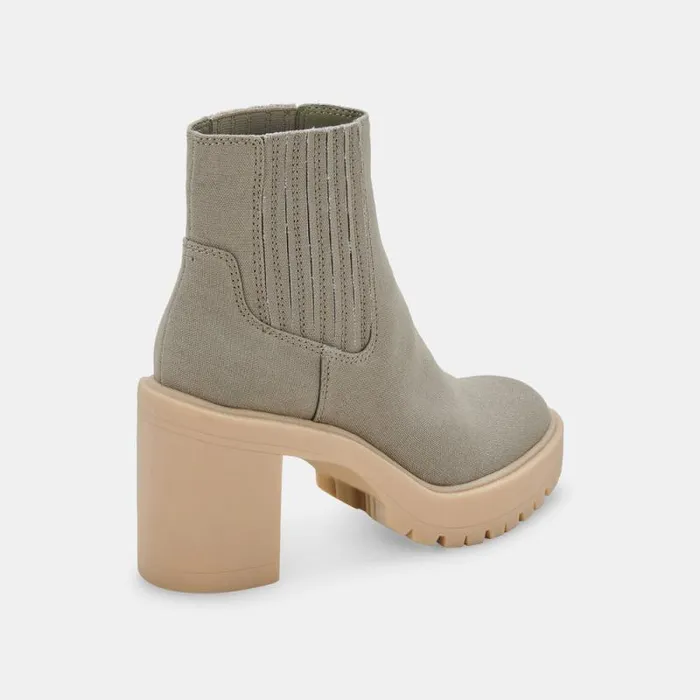 Dolce Vita Caster Booties Sage Canvas Women Boots and Booties