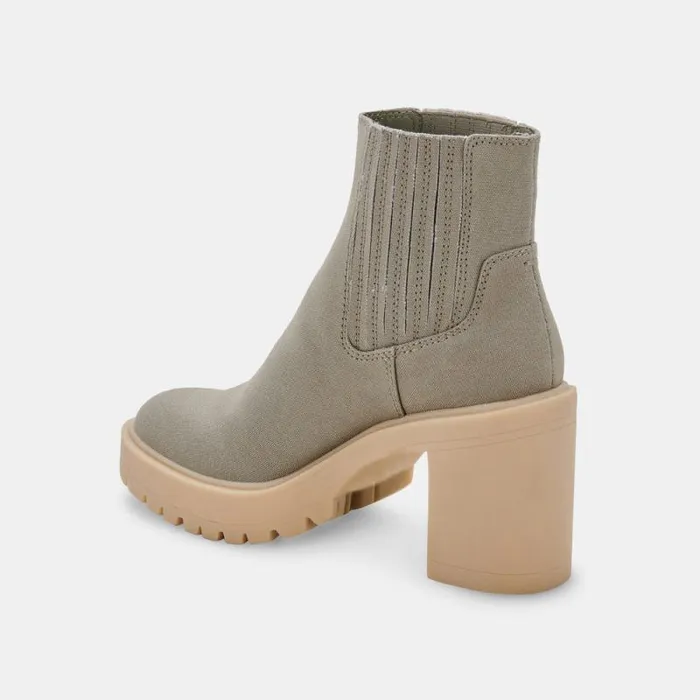 Dolce Vita Caster Booties Sage Canvas Women Boots and Booties