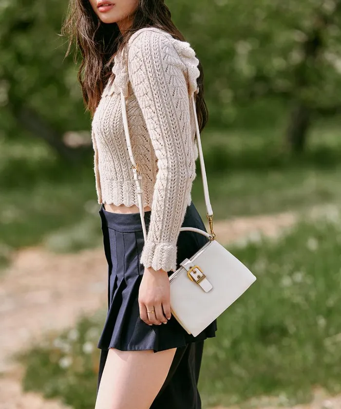 Dolce Vita Charly Crossbody Ivory Leather Women Handbags