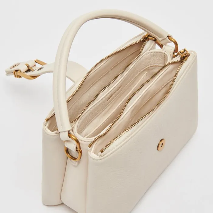 Dolce Vita Charly Crossbody Ivory Leather Women Handbags