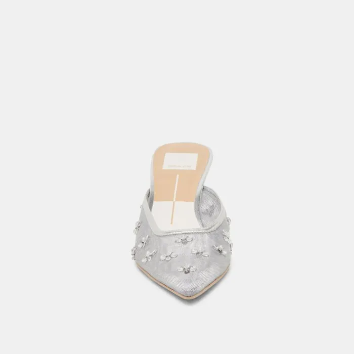 Dolce Vita Clara Heels Silver Mesh Women Heels
