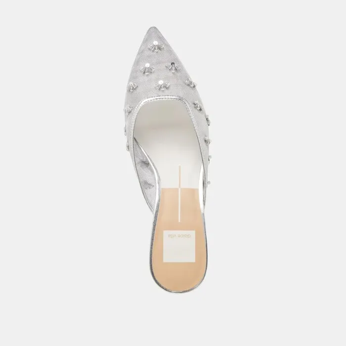 Dolce Vita Clara Heels Silver Mesh Women Heels