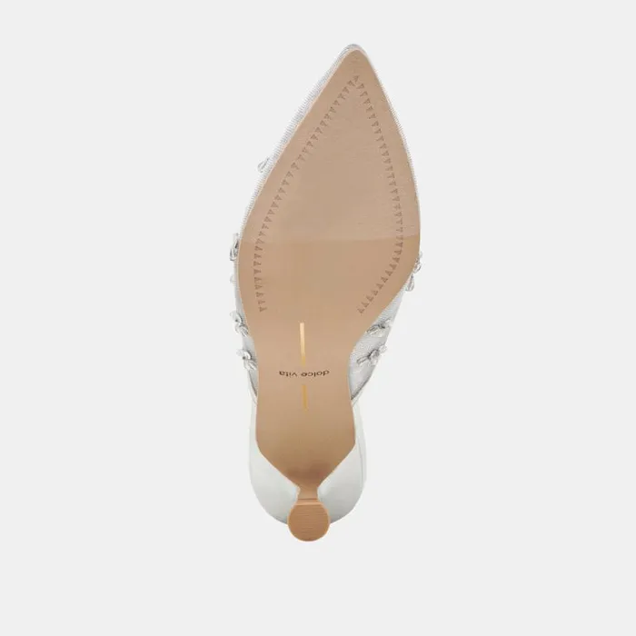 Dolce Vita Clara Heels Silver Mesh Women Heels