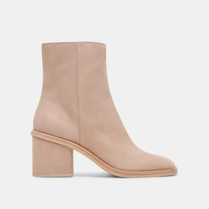 Dolce Vita Dapper Booties Taupe Nubuck Women Boots and Booties