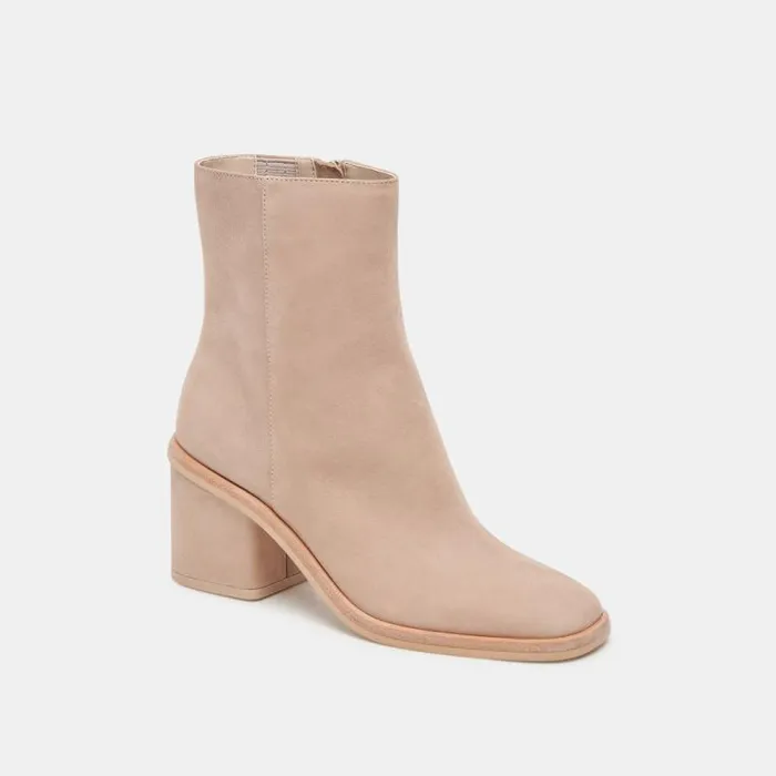 Dolce Vita Dapper Booties Taupe Nubuck Women Boots and Booties