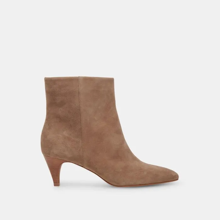 Dolce Vita Dee Wide Booties Truffle Suede Women Boots and Booties