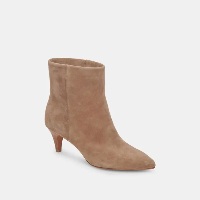 Dolce Vita Dee Wide Booties Truffle Suede Women Boots and Booties