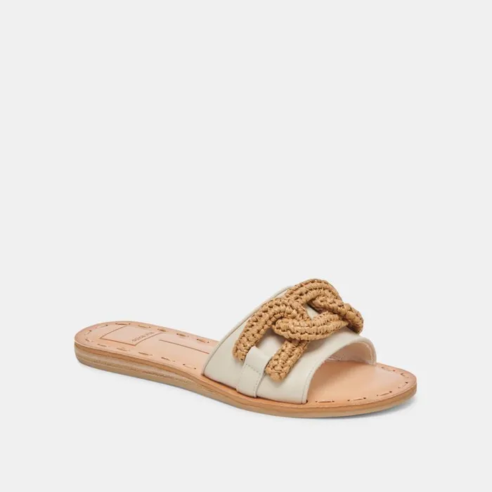 Dolce Vita Desa Sandals Ivory Leather Women Sandals
