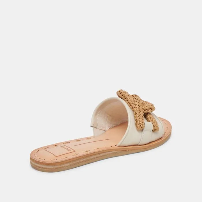 Dolce Vita Desa Sandals Ivory Leather Women Sandals