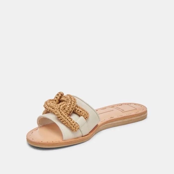 Dolce Vita Desa Sandals Ivory Leather Women Sandals