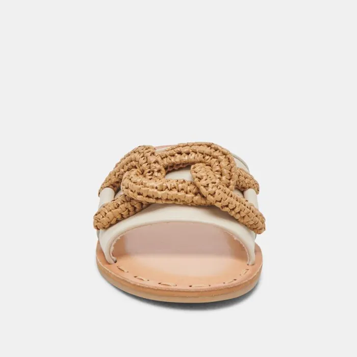 Dolce Vita Desa Sandals Ivory Leather Women Sandals