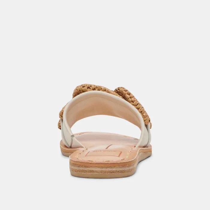 Dolce Vita Desa Sandals Ivory Leather Women Sandals