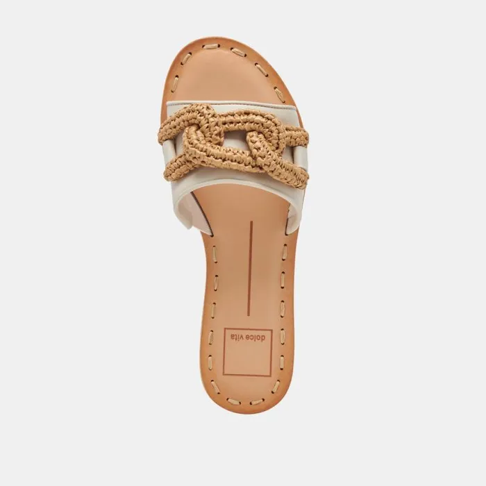 Dolce Vita Desa Sandals Ivory Leather Women Sandals