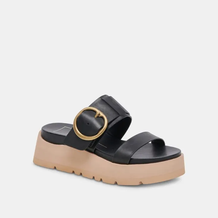 Dolce Vita Dex Sandals Black Leather Women Sandals