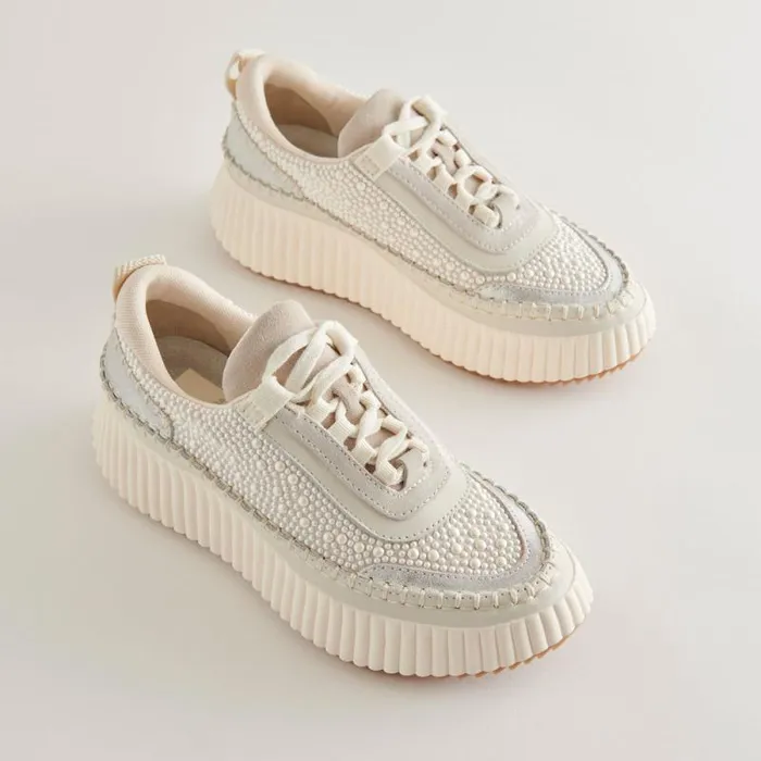 Dolce Vita Dolen Pearl Sneakers Vanilla Pearls Women Sneakers